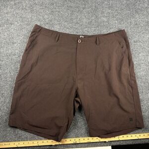 Dixxon Flannel Co Hybrid Shorts Mens 44 Brown Live Fast Forever Quick Dry Water